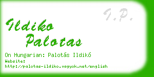 ildiko palotas business card