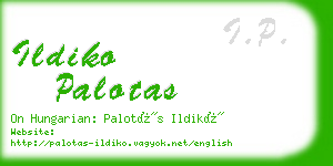 ildiko palotas business card